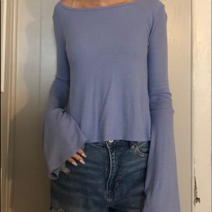 long sleeve lilac top
